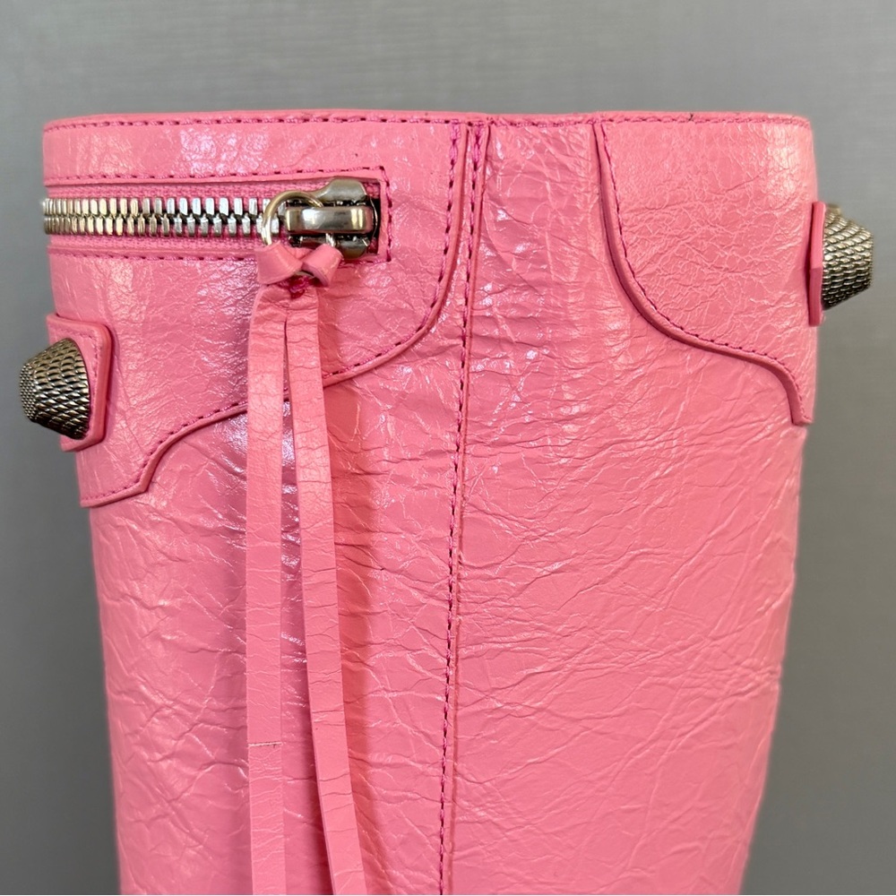 NIB $2,600 Balenciaga Cagole Leather Designer Boot DEMNA Blush Pink 41/11 694395 - Picture 9 of 14
